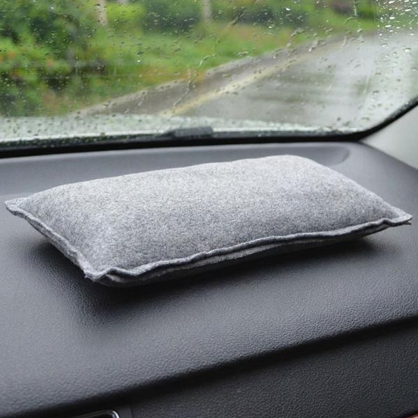 set of 3 dehumidifiers with silica gel, 1kg, reusable, gray