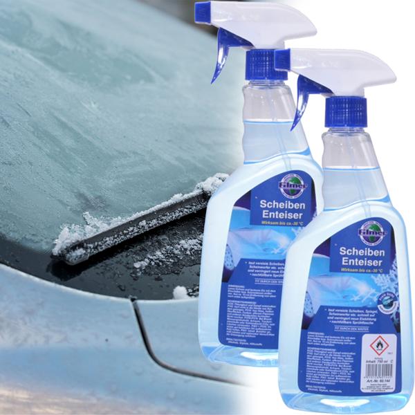 2 sprays dégivrants pour vitres, rétroviseurs et phares, 750 ml