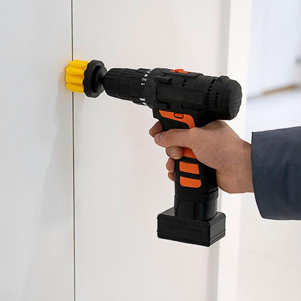 Brosse Pour Jantes De Voiture - Pour Visseuse Sans Fil - Nettoyage Profond Des Jantes Et Rayons