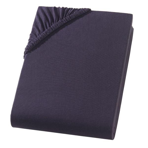 Drap housse en jersey Premium – pour lit 1 place – noir 