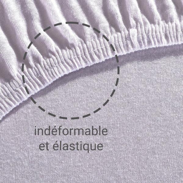 Drap housse en jersey Premium – pour lit d’eau/boxspring 2 places – argent