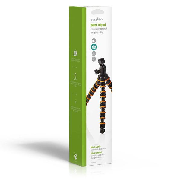 Flexible camera tripod, 9 segments, 30 cm