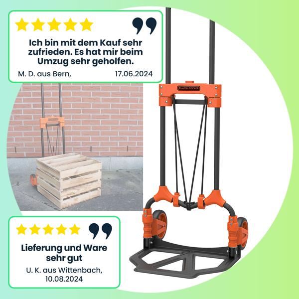 Leichte Klappkarre (bis 65 kg Traglast): Kompakt zusammenfaltbar & einfach zu verstauen, robuste Konstruktion für mühelosen Transport, Ihr mobiler Lastenträger für unterwegs