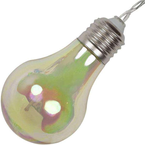 2er-Set Lichterkette mit 10 bunten Lampen, Batteriebetrieb