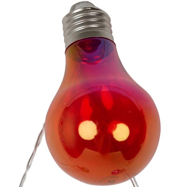 2er-Set Lichterkette mit 10 bunten Lampen, Batteriebetrieb
