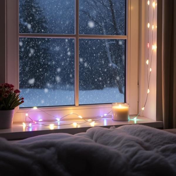 Silberdraht-Lichterkette - 80 bunte LEDs für farbenfrohe Lichteffekte drinnen & draussen - IP44 - Batteriebetrieben, L 395 cm - 8 Leuchtmodi & Timerfunktion