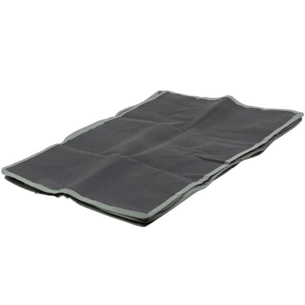 set of 2 underbed drawers with viewing window & handle, 50 x 38 x 20cm, gray