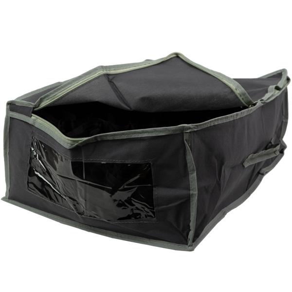 set of 2 underbed drawers with viewing window & handle, 50 x 38 x 20cm, gray