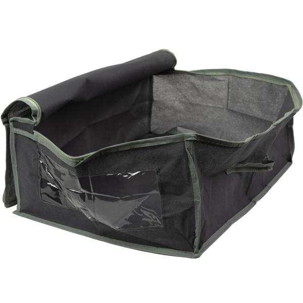 set of 2 underbed drawers with viewing window & handle, 50 x 38 x 20cm, gray