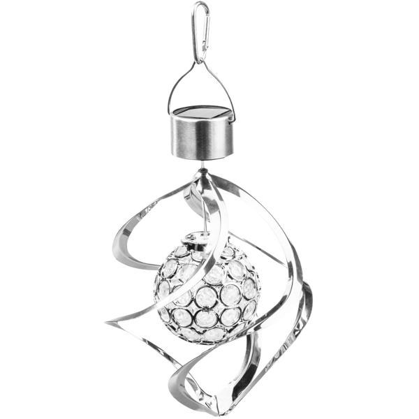 set of 2 solar wind chimes with light ball, RGB, 16 x 23 cm