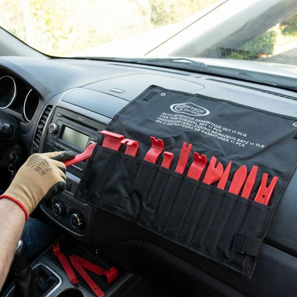 Zierleistenkeile-Set 11-teilig - Müheloses Entfernen von Zierleisten, Gummidichtungen & Türverkleidungen im Auto - Aus hochwertigem Kunststoff - Schont Material