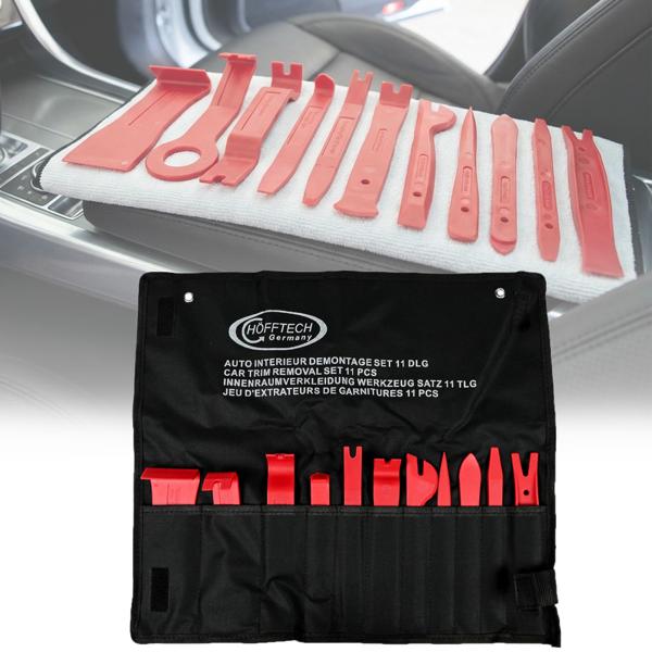 Zierleistenkeile-Set 11-teilig - Müheloses Entfernen von Zierleisten, Gummidichtungen & Türverkleidungen im Auto - Aus hochwertigem Kunststoff - Schont Material