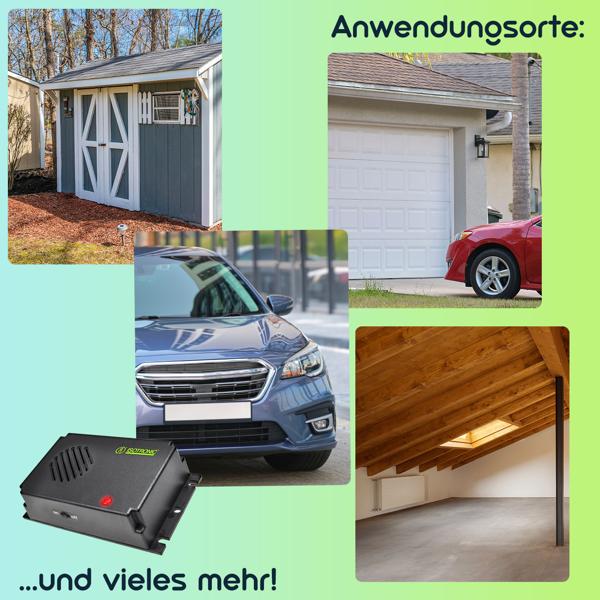 Bewährte Mobile Marder-Abwehr mit Ultraschall, Marder Schreck Auto batteriebetrieben, Marderschutz für KFZ, Motorraum, Estrich, Haus, Garten