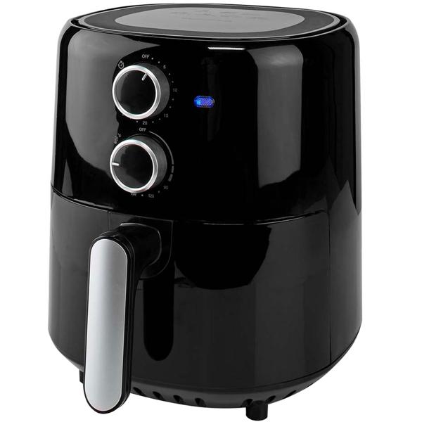 Friggitrice ad aria calda compatta 1500W - capacità 3L, timer e rivestimento antiaderente - frittura sana e a basso contenuto di grassi, preparazione rapida e pulizia facile