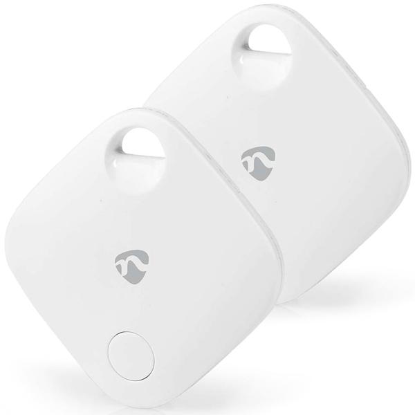 2er-Set Komfortabler Smart Tag Schlüsselfinder, einfache & weltweite Ortung, Bluetooth (weiss), 1 Jahr Batterielaufzeit, für iPhone, iPad