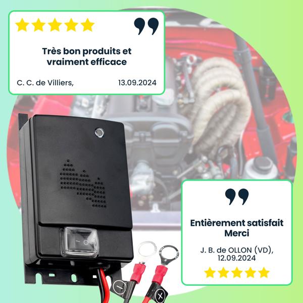 2 dispositifs anti-martres à ultrasons (12 V): répulsifs efficaces pour voiture, 12-45 kHz, 70 dB, protection fiable