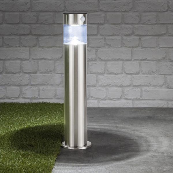 LED path light, solar-powered with motion detector, stainless steel, h approx. 50 cm