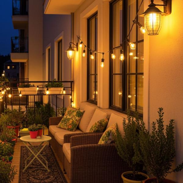 Lot 2 Guirlandes Lumineuses Solaires Ampoule - 10 LED Blanc Chaud - 6m Capteur Crépusculaire - IP44 Jardin Balcon Terrasse