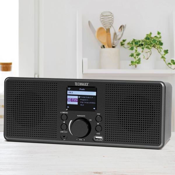 Radio Internet WLAN avec affichage de la météo et fonction d‘alarme, haut-parleurs stéréo