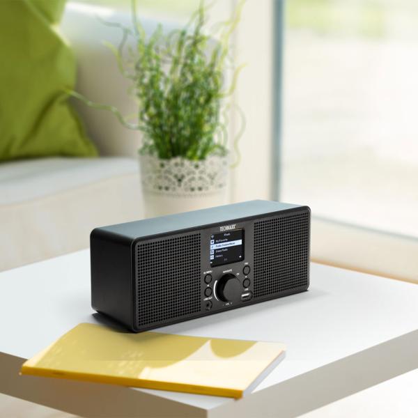 Radio Internet WLAN avec affichage de la météo et fonction d‘alarme, haut-parleurs stéréo