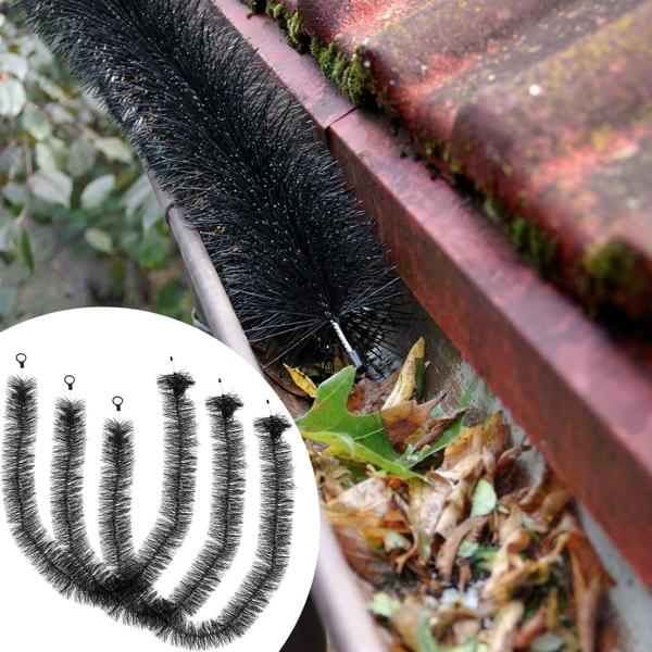 3er-Set Witterungsbeständige Dachrinnenbürste, je 4 m, Ø 12 cm: Effektiver Laubschutz & Schutz vor Verstopfung, langlebig, für Haus & Garten