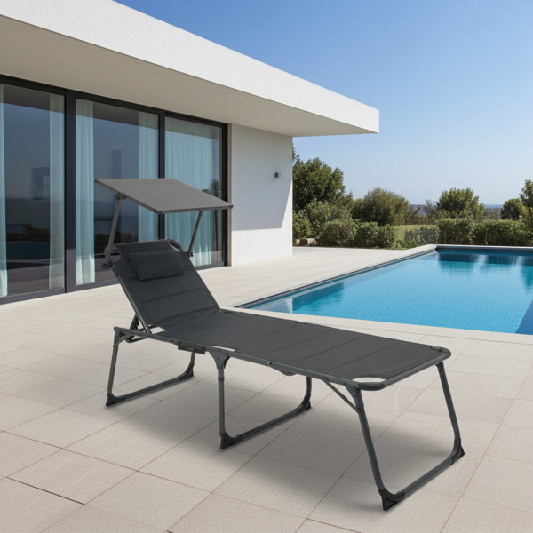 Bain de soleil solaire multifonctionnel - 20W Panneau solaire intégré, 2 x USB - Pliable, IP54 résistant aux intempéries - Jardin, Camping