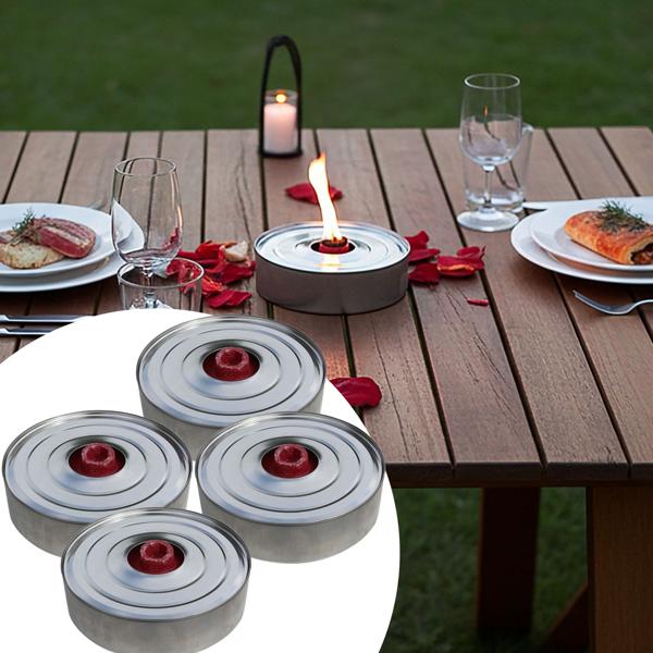 set of 4 outdoor candles / torches with extra long burning time (approx. 8-10 hours): Romantic garden lighting, perfect for long summer evenings