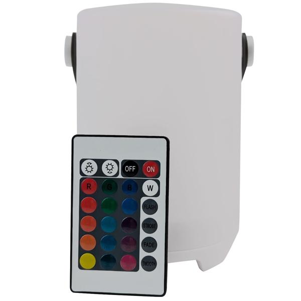 2er-Set Akku Tischlampe mit 4 Lichtmodi - 16 RGB-Farben & Weiss - IP44 für Innen & Aussen - Dimmbar, Fernbedienung, 3.5h Leuchtdauer, USB-Kabel