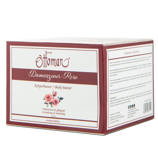 Beurre corporel à la rose, 300ml, soin riche