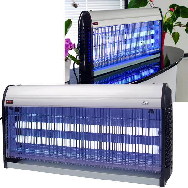 Destructeur d‘insectes UV professionnel, 45W, 2 tubes UV : Jusqu‘à 150m², sans produit chimique, pose/dépose, pour des zones sans insectes, puissant et sûr