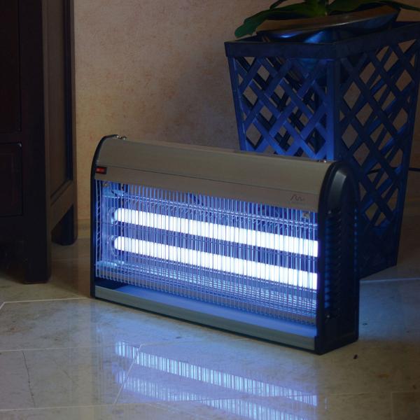 Destructeur d‘insectes UV professionnel, 45W, 2 tubes UV : Jusqu‘à 150m², sans produit chimique, pose/dépose, pour des zones sans insectes, puissant et sûr