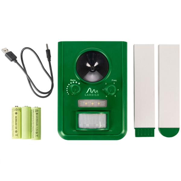 Universal Solar Tiervertreiber mit Ultraschall und Blitzlicht, 150 m² Reichweite, vertreibt Wild- und Haustiere, grün, sicherer Schutz