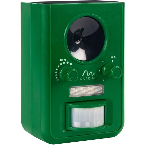 Universal Solar Tiervertreiber mit Ultraschall und Blitzlicht, 150 m² Reichweite, vertreibt Wild- und Haustiere, grün, sicherer Schutz