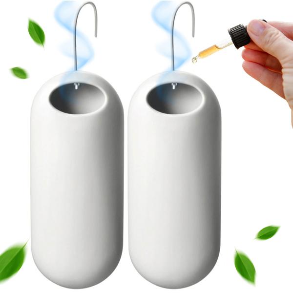 set di 2 eleganti evaporatori d‘acqua in ceramica: 250 ml, bianco opaco, 3,5 x 20 x 8 cm - moderni ed eleganti per radiatori - clima ottimale e umidificazione dell‘aria