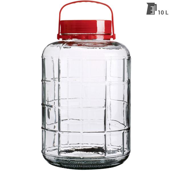 2er-Set Vorratsglas mit Henkel, Weithalsglas, 10 Liter