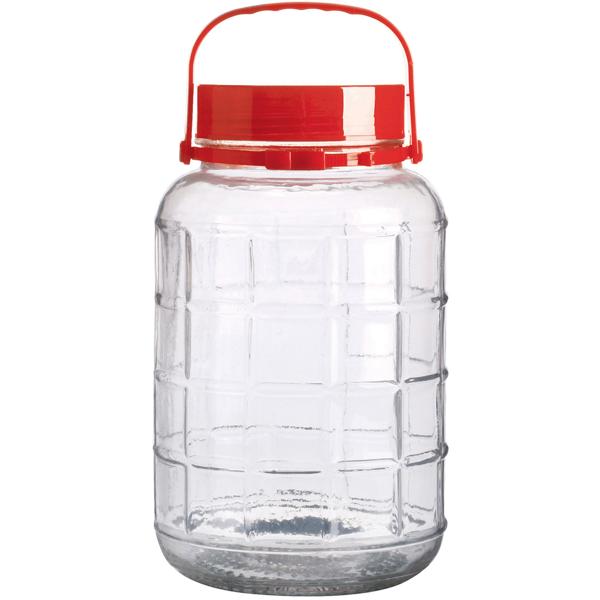 Vorratsglas mit Henkel, Weithalsglas, 5 Liter