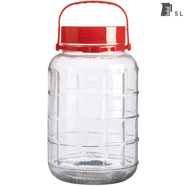 Vorratsglas mit Henkel, Weithalsglas, 5 Liter