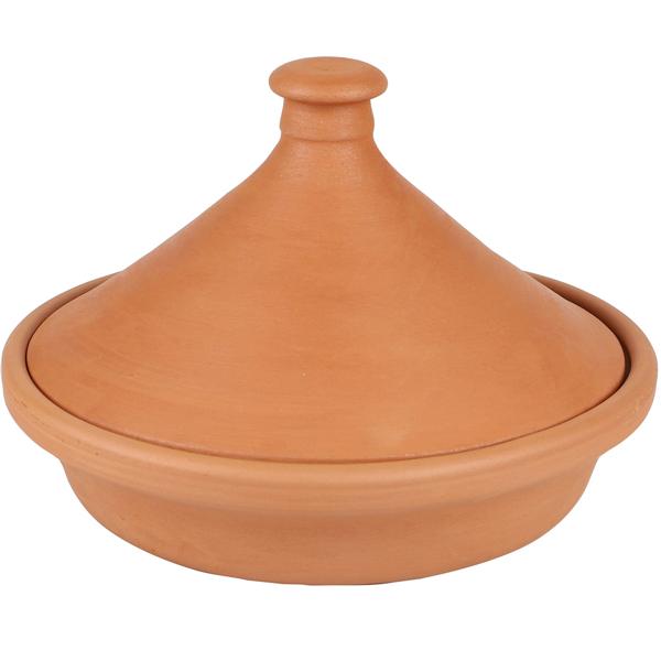 Traditionelle Tagine (Tajine) aus Terracotta ohne Glasur, Ø 26 cm