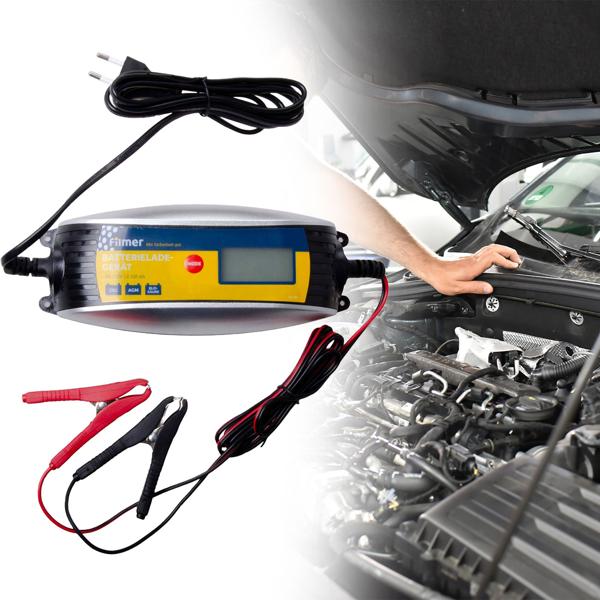Auto-Batterieladegerät 6V/12V - Mikroprozessor gesteuert - Dauer- & Erhaltungsladung für Gel-, AGM- & Blei-Säure-Batterien 1,2-120 Ah - Sicher mit Kurzschlussschutz