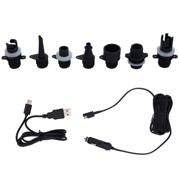 Ultimate battery SUP air pump: 20 PSI, 350 L/min, USB, 12V - Compact, portable high-performance pump for boards