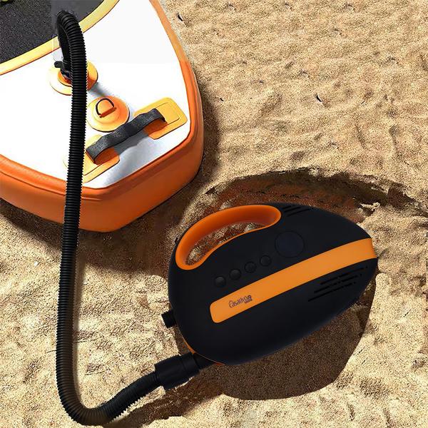 Ultimate battery SUP air pump: 20 PSI, 350 L/min, USB, 12V - Compact, portable high-performance pump for boards