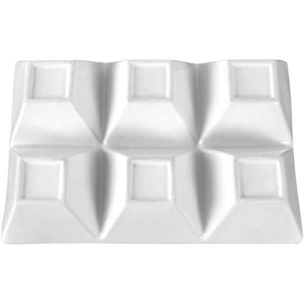 2er-Set Snackschale mit 6 Fächern, weiss