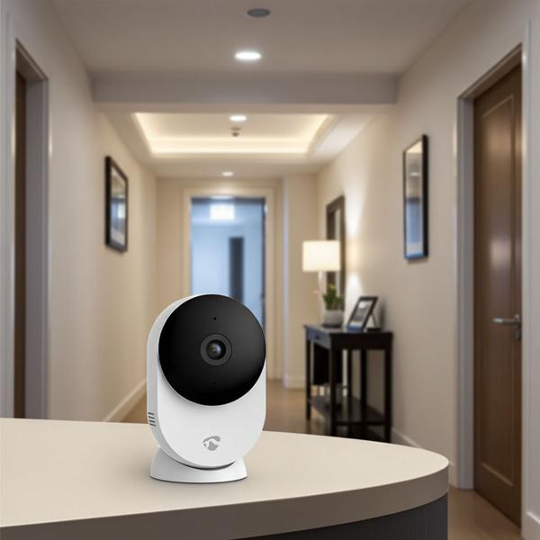 SmartLife Telecamera per interni WLAN full HD da 3 MP, rilevamento di rumore e movimento: visione notturna, controllo tramite app, bianco/nero, per una sicurezza ottimale