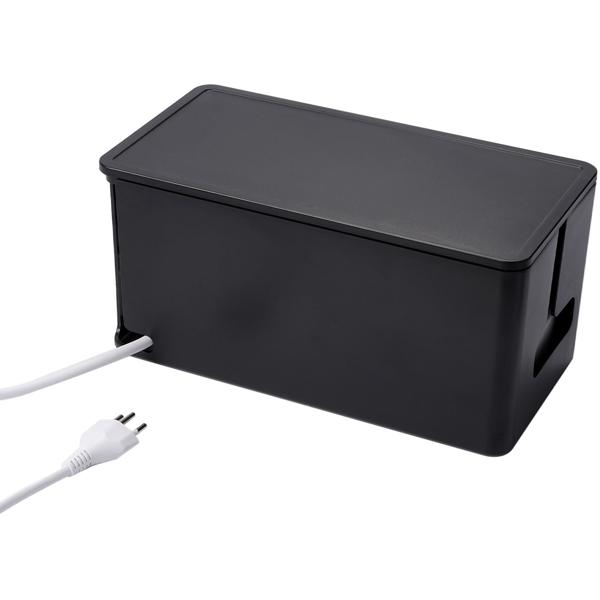 6-socket power strip with ingenious cable box black (CH): 3x USB-A, USB-C, 15W - Ideal for tidy charging & secure power supply