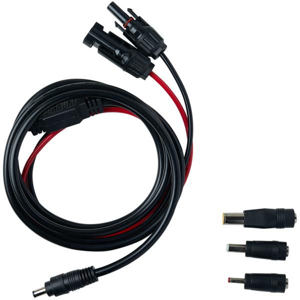 Câble de raccordement de module solaire résistant aux intempéries : MC4-comp. sur DC 5,5x2,1mm, 2m, IP65, connexion sûre & efficace au régulateur de charge