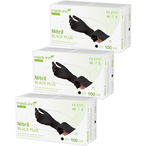 Einweg-Nitril-Handschuhe - 300 Stk. Grösse S - puderfrei, latexfrei & hypoallergen - medizinische Qualität, schwarz - für Küche, Gastro & Handwerk
