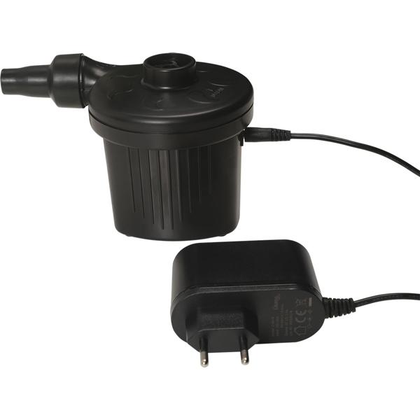 Pratica pompa d‘aria elettrica con 3 ugelli d‘aria e compressore, 12 V / 230 V, 50 W, per gonfiare rapidamente palloni, gommoni e materassi ad aria