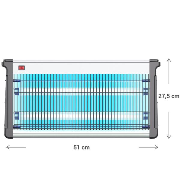 Profi-LED UV-Insektenvernichter (30W, bis 80m²) -  Zuverlässiger Fliegenvernichter für Gastronomie, Terrasse & Haushalt, ungiftig, energiesparend