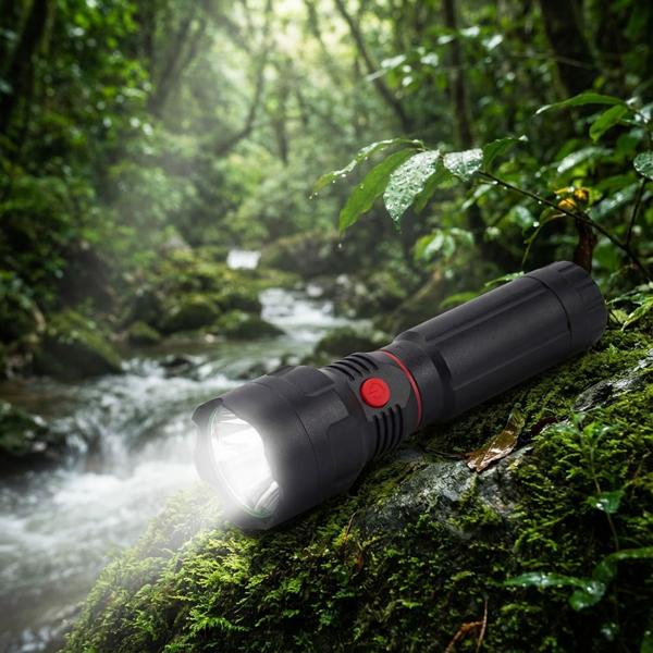 Powerful LED flashlight with work light, 2-in-1, magnetic holder, 300 lm, IPX4