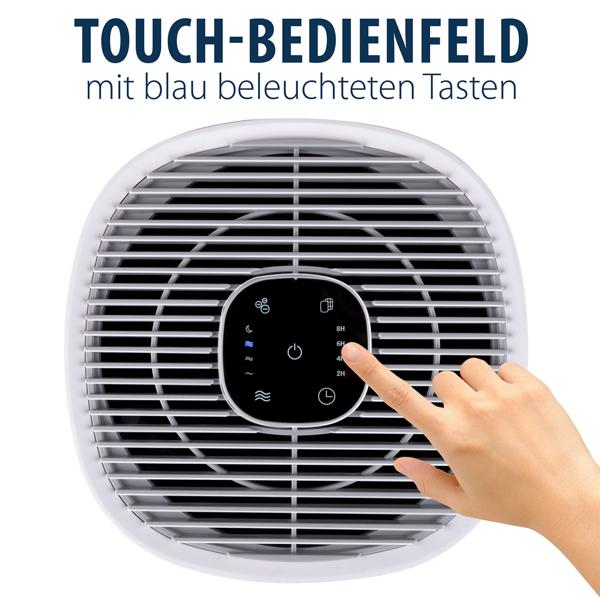 Effizienter 50W Luftreiniger mit HEPA & Ionisator: 240m³/h, edles Design, entfernt Staub, Pollen und unangenehme Gerüche